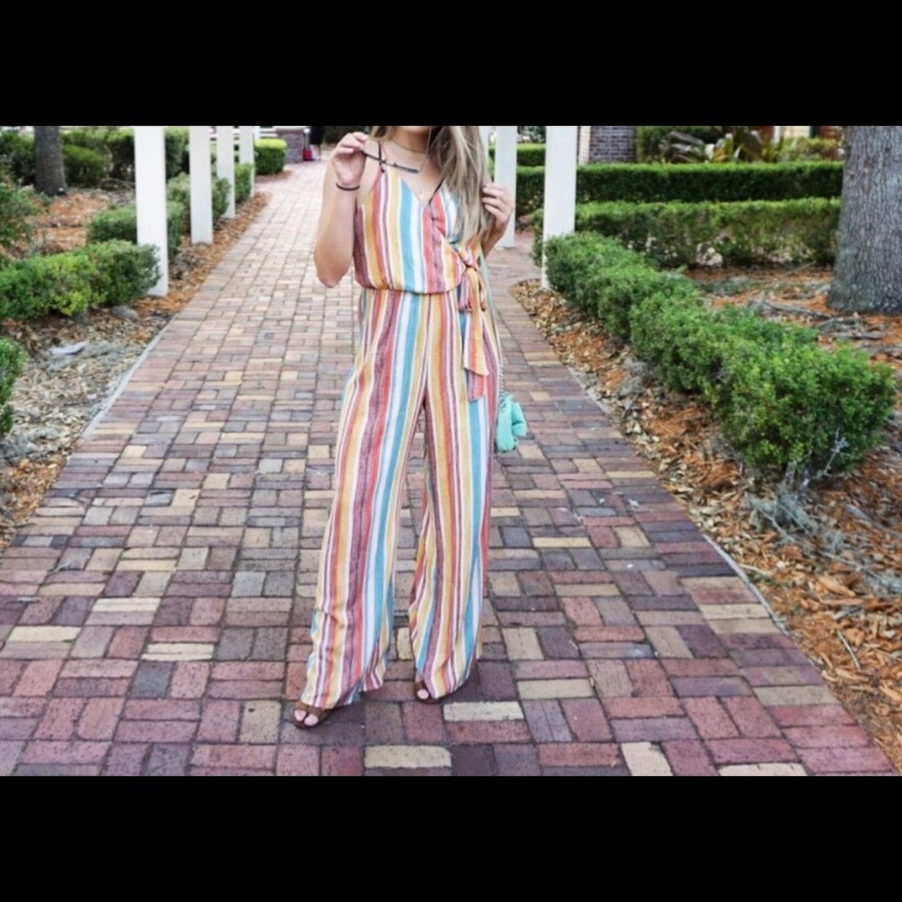 Striped jumpsuit